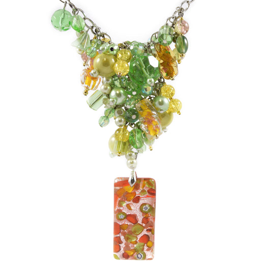 ornate beaded y necklace