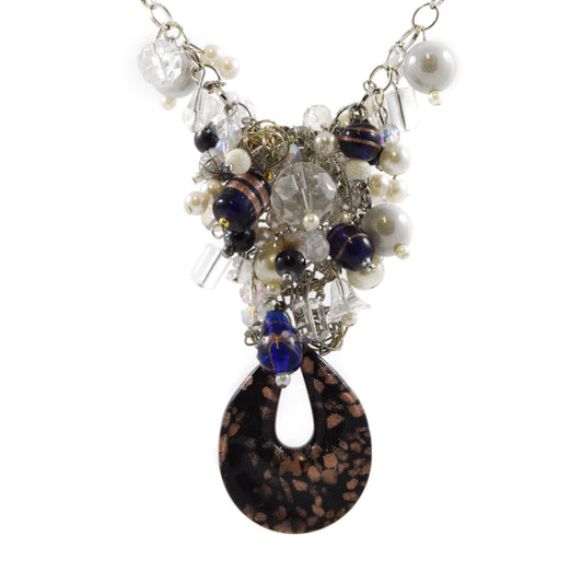 ornate beaded y necklace