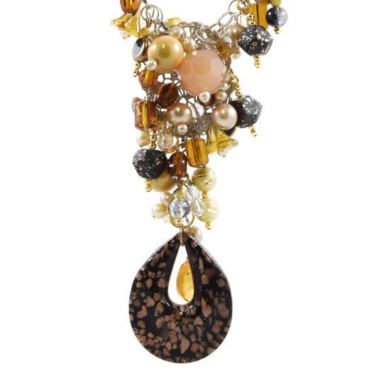 ornate beaded y necklace