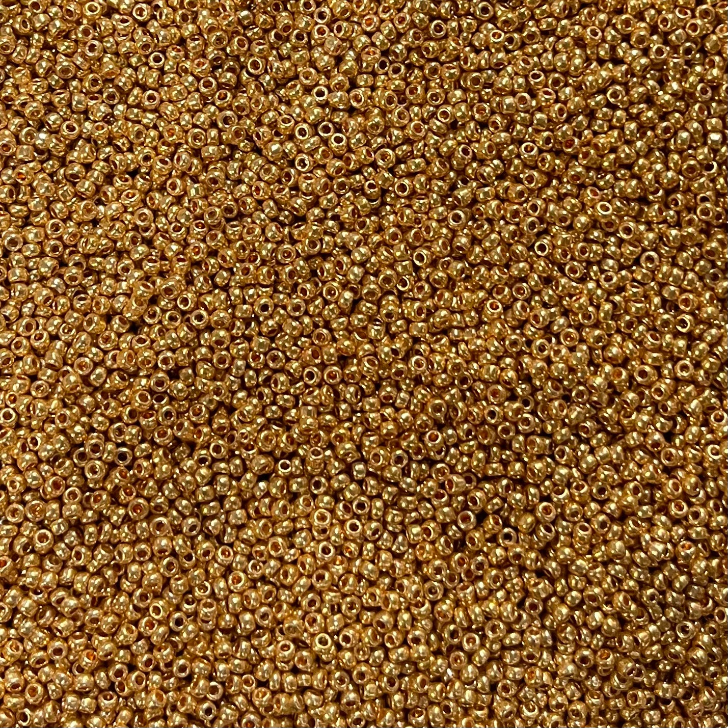 Metallic Antique Gold 10/0 Czech Glass Seed Beads #57