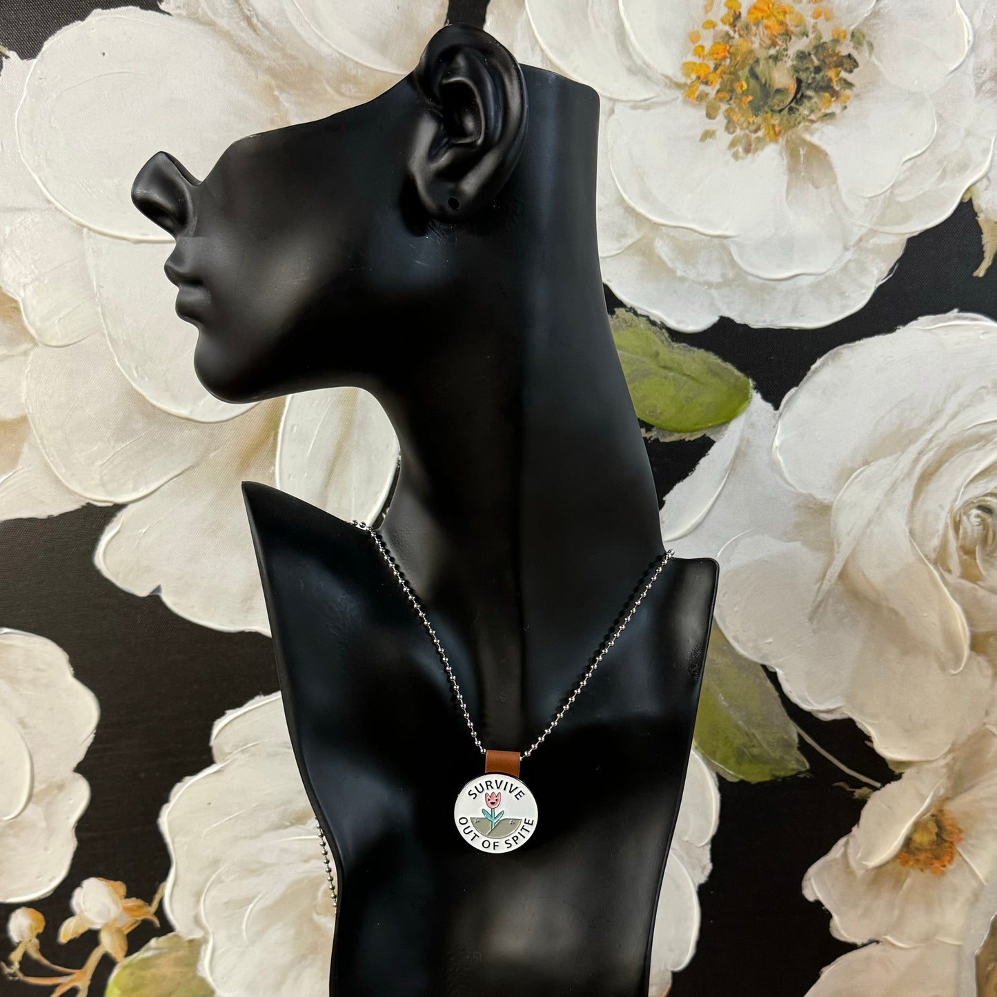 Brown Enamel Pin To Necklace Converter Adapter