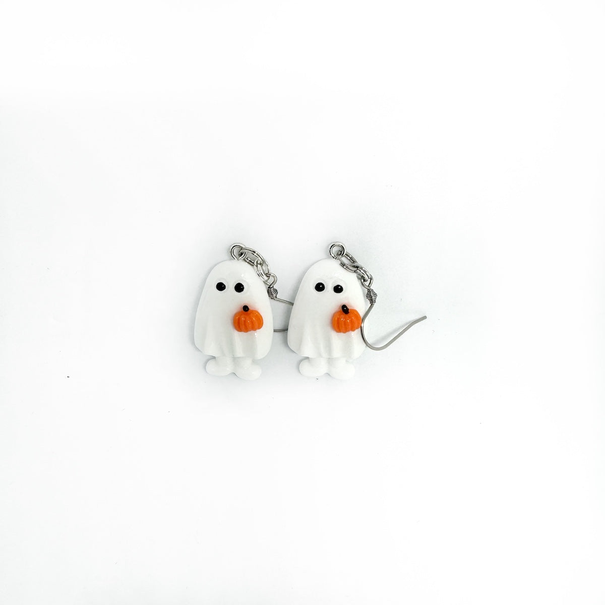 Ghost Cat Halloween Earrings