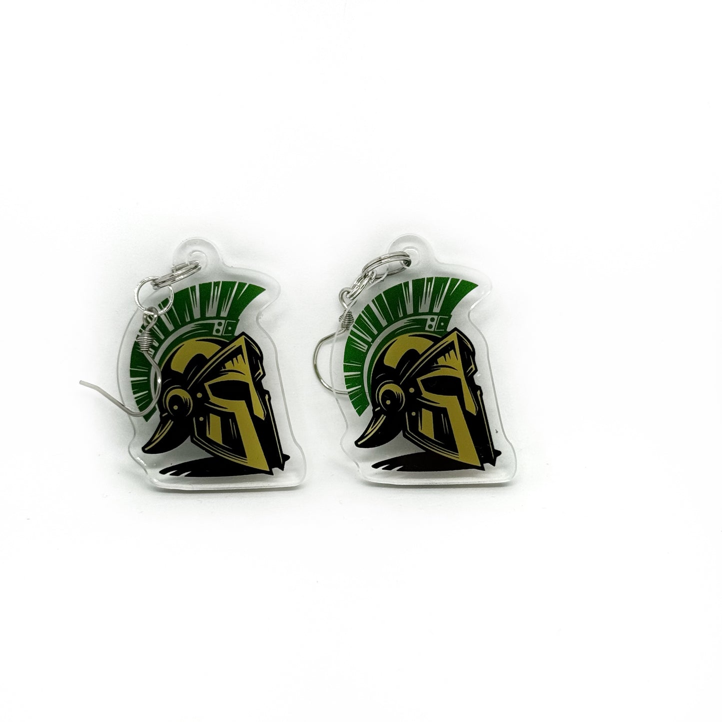 Knights Acrylic Helmet Earrings