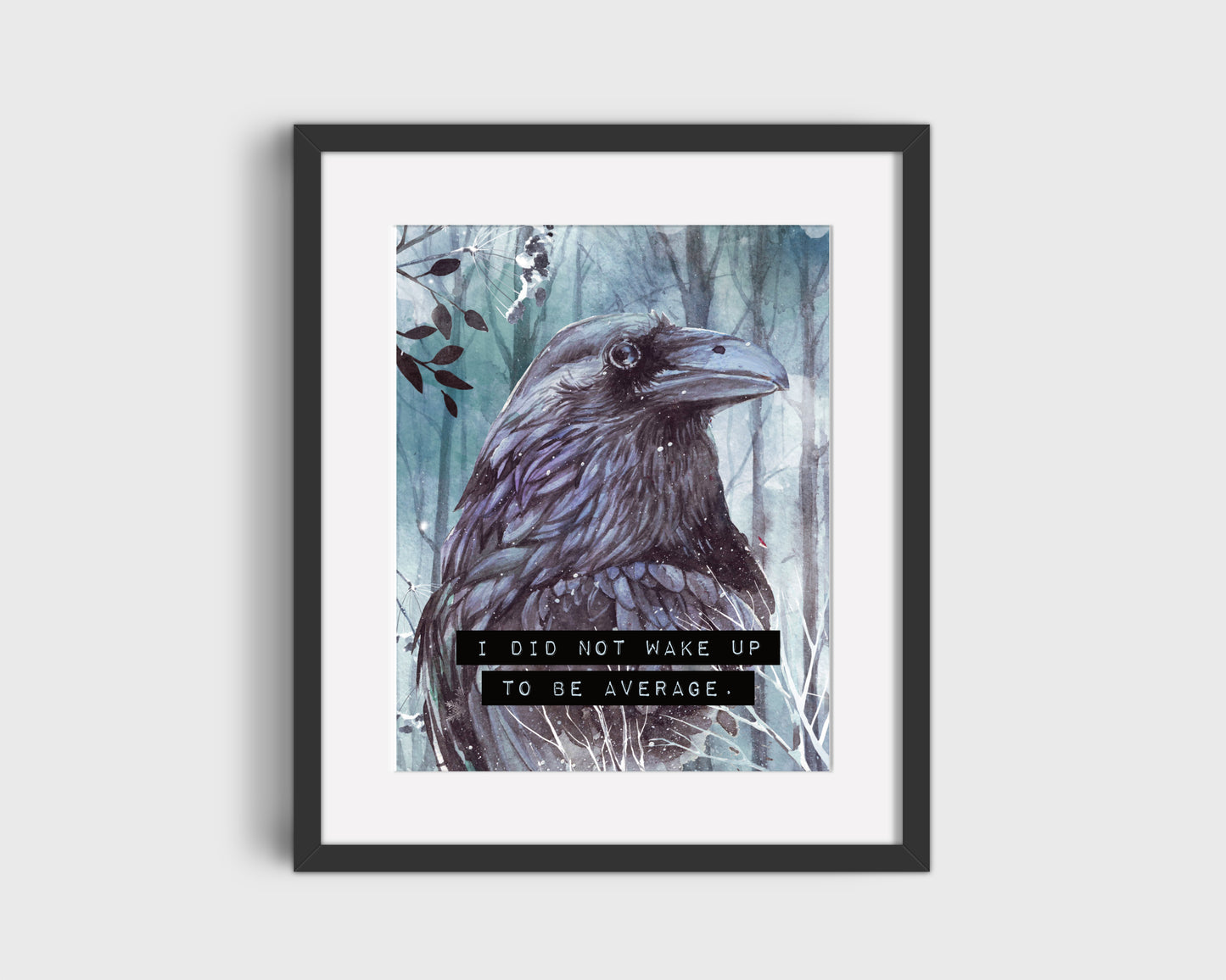 raven wall art decoration photo print