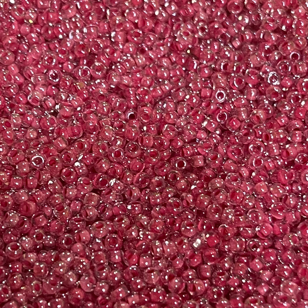 Lined Pink Lipstick 10/0 Czech Glass Seed Bead #55