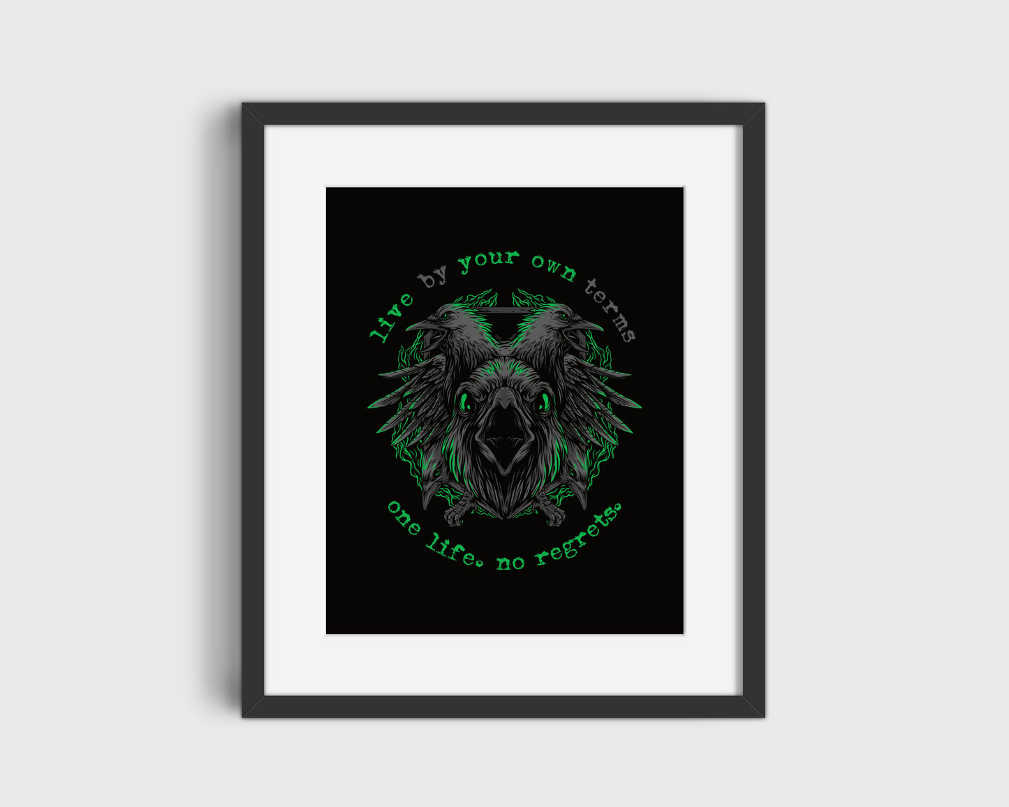 inspirational wall art decoration raven photo print