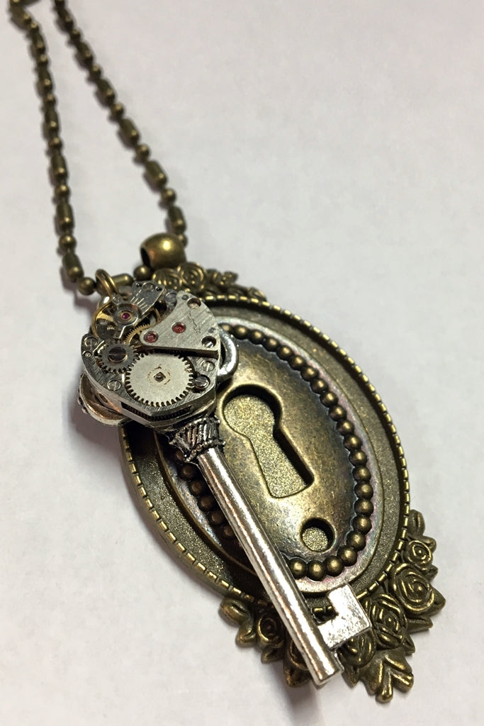 watch part lock necklace