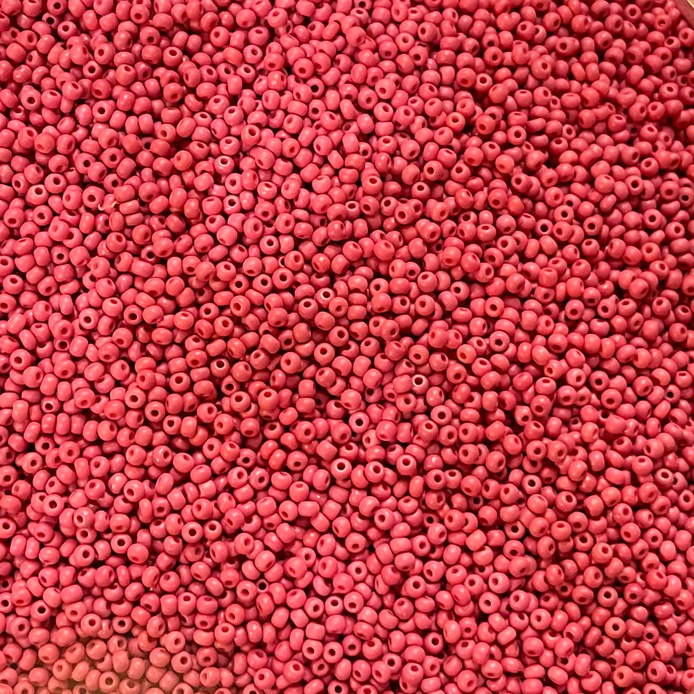 Matte Red Blush  10/0 Czech Glass Seed Beads #9