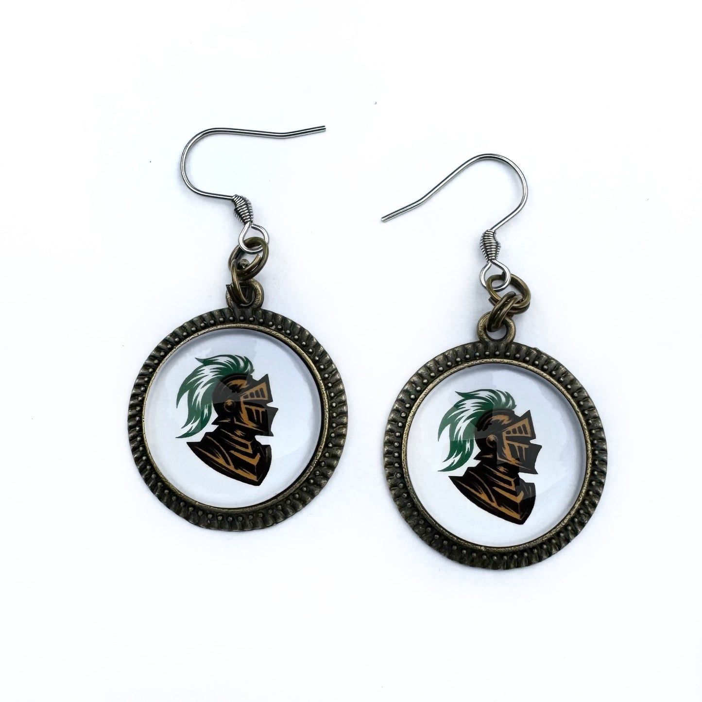 Medieval Knights Antique Bronze Earrings