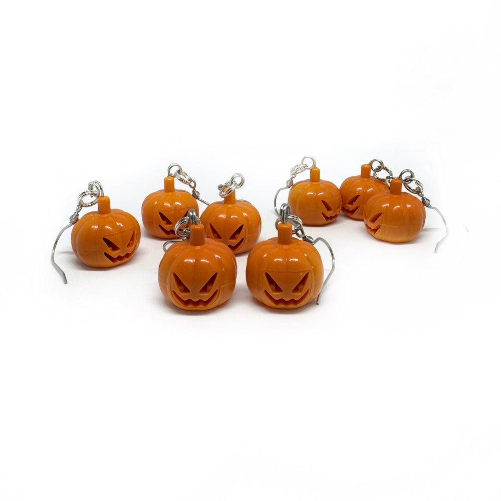 Pumpkin Jack O'Lantern Halloween Earrings