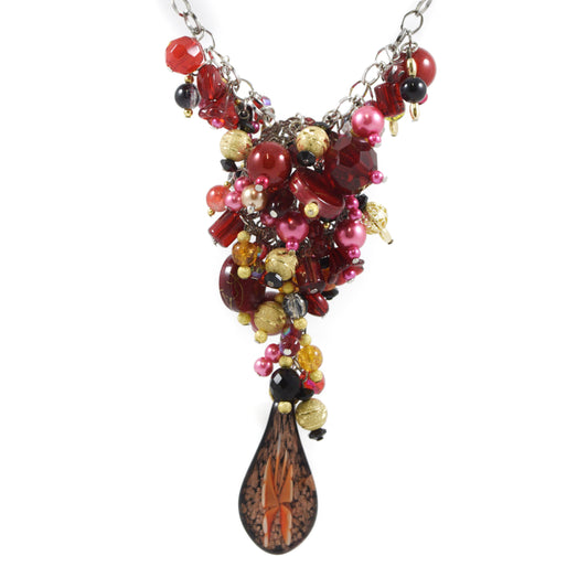 Butterfly Murano Y Necklace