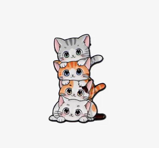 4 Cats Enamel Pin
