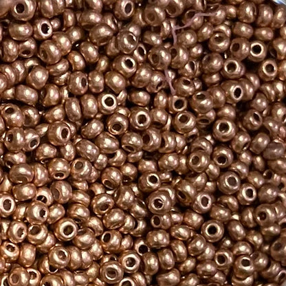 Metallic Copper 10/0 Czech Glass Seed Bead #58