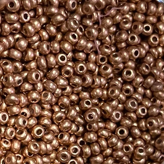 Metallic Copper 10/0 Czech Glass Seed Bead #58