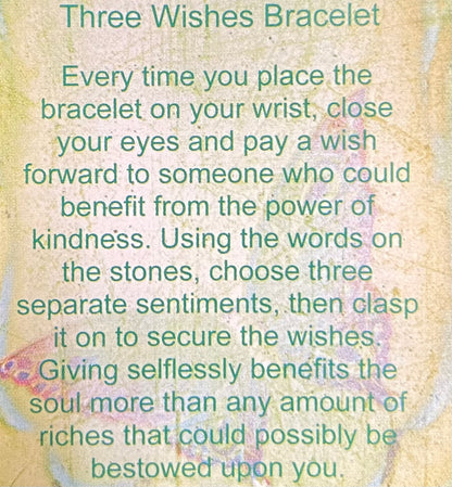 3 Wish Bracelet  BROWN Faith Love Inspire