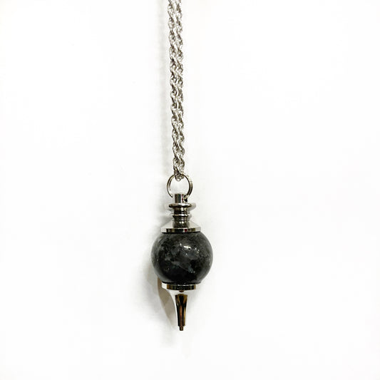 healing pendulum necklace with natural stone