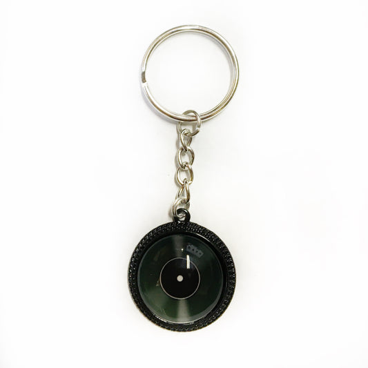 retro lp record keychain