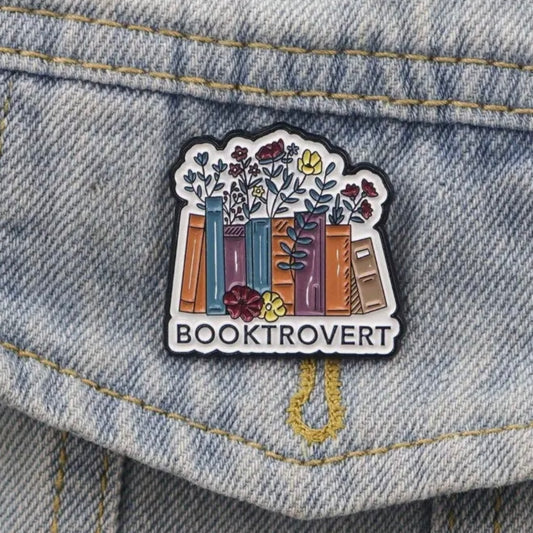 Booktrovert Enamel Pin