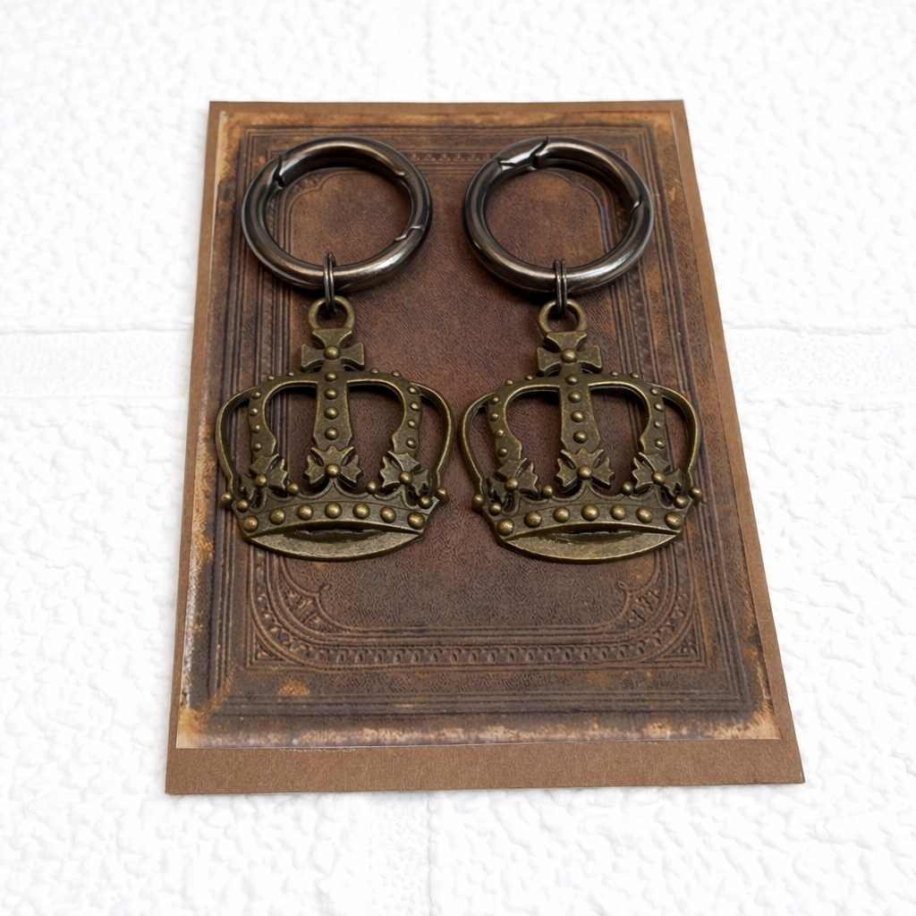 Bronze Crown Boot Charms