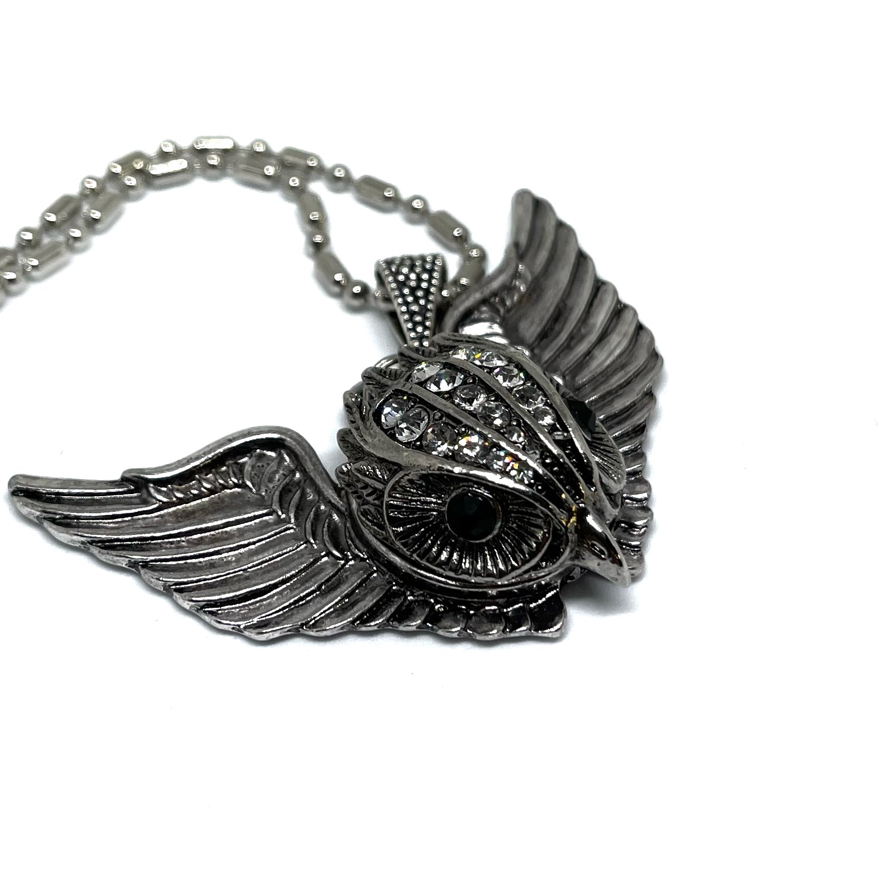 cee jay bird necklace side view