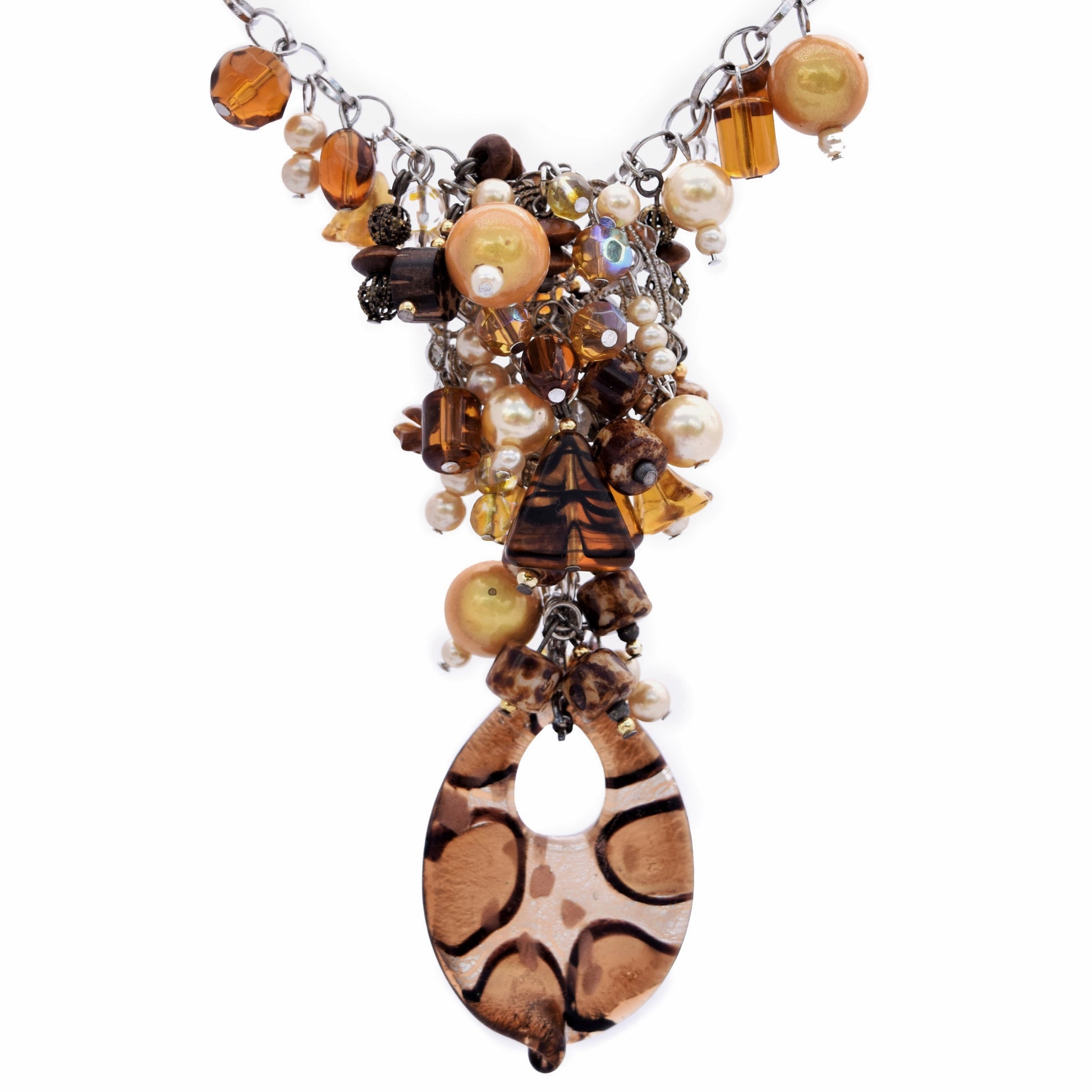 ornate beaded y necklace