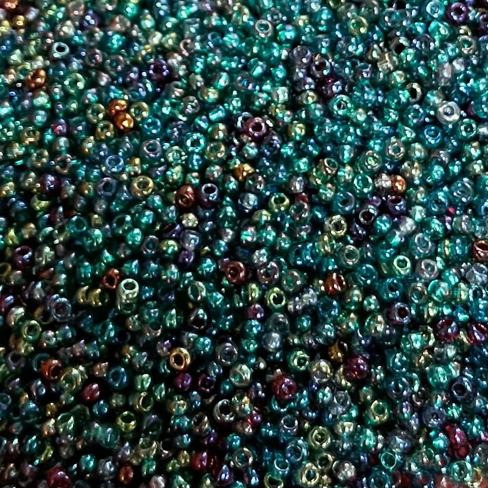 Confetti Green  10/0 Czech Glass Seed Bead #44