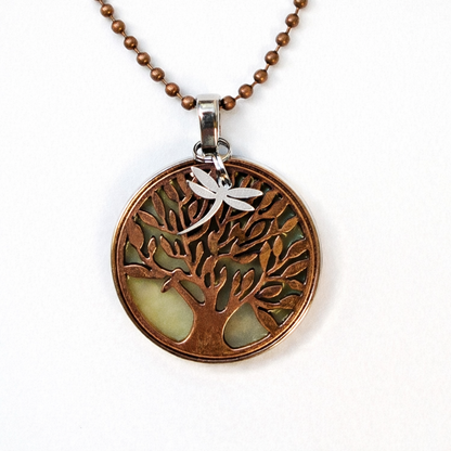 Bronze Tree of Life Glowing Necklace
