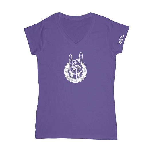 purple ddk horns up music guitar tshirt