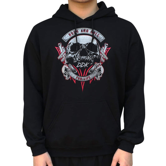 ddk skull music rock and roll hoodie front