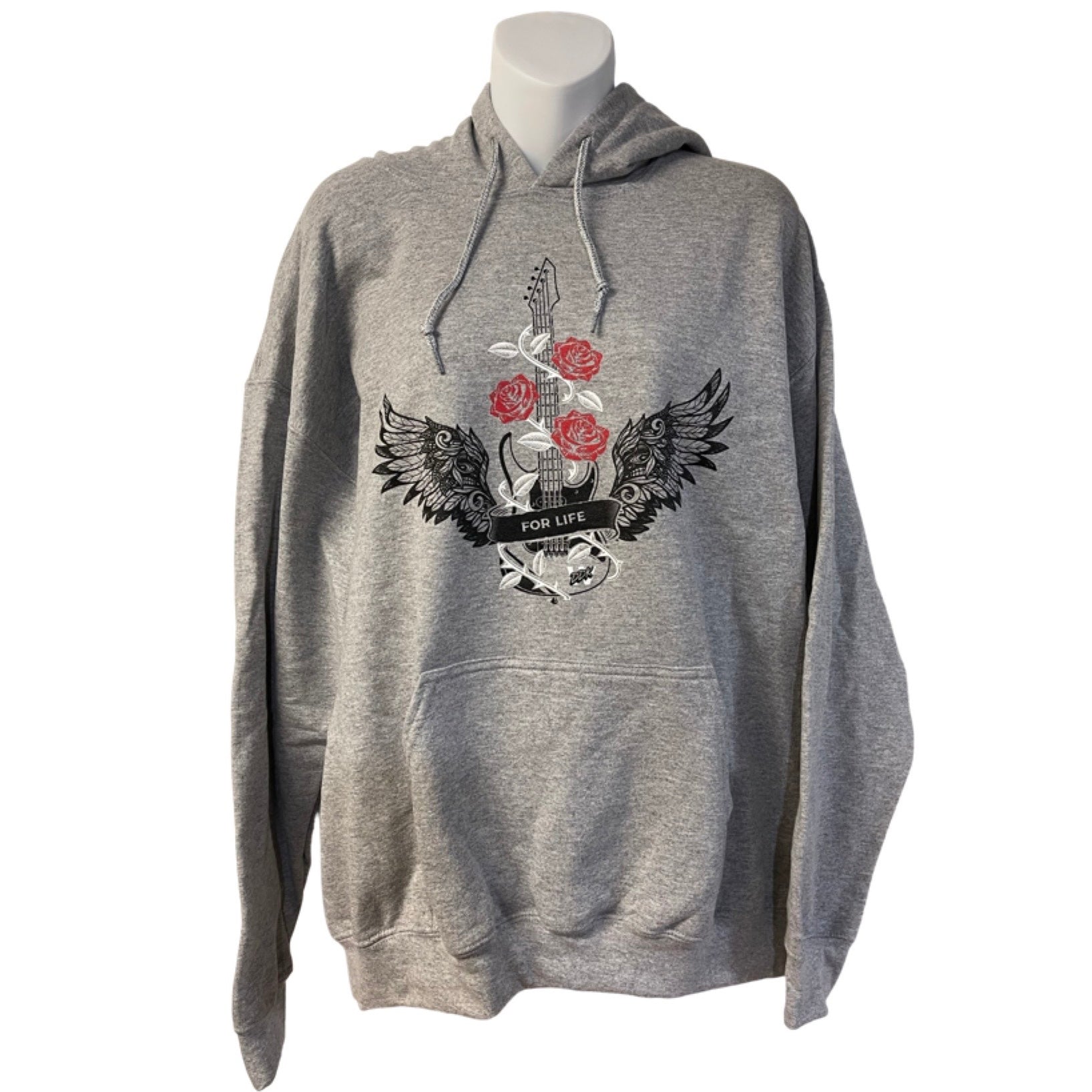 ddk rock apparel wings and roses music hoodie