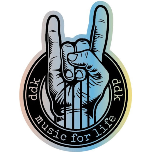 ddk music holographic sticker for guitar cases and more