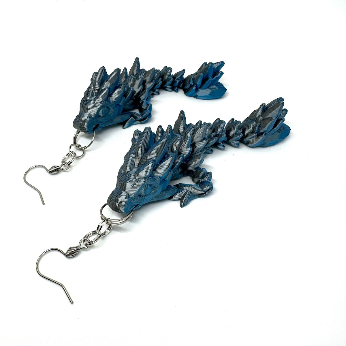 Sky Blue 3d Printed Earrings