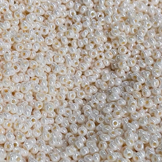 Pearl Eggshell  10/0 Czech Glass Seed Bead #3