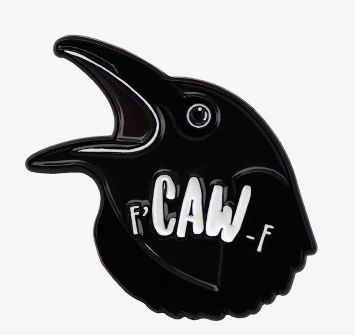Mouthy Crow Enamel Pin