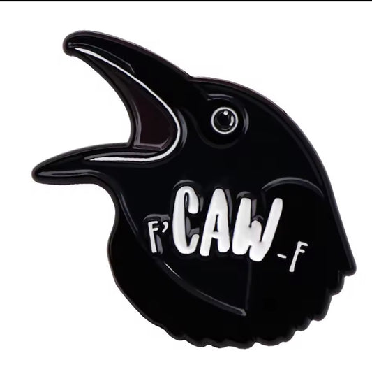 Rude Crow Enamel Pin