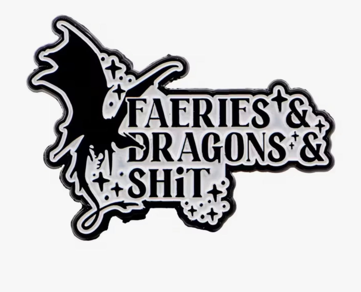 Faeries And Dragons  Enamel Pin