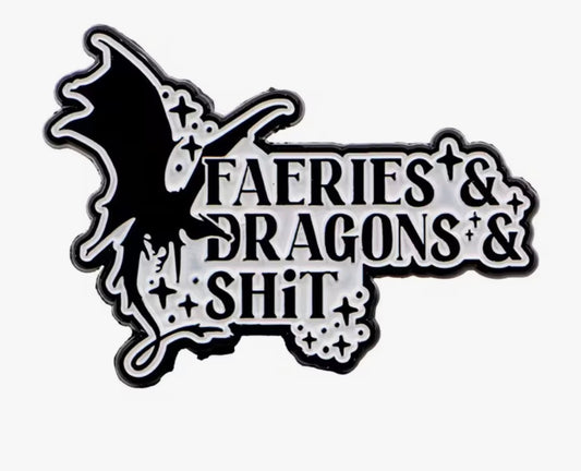 Faeries And Dragons  Enamel Pin