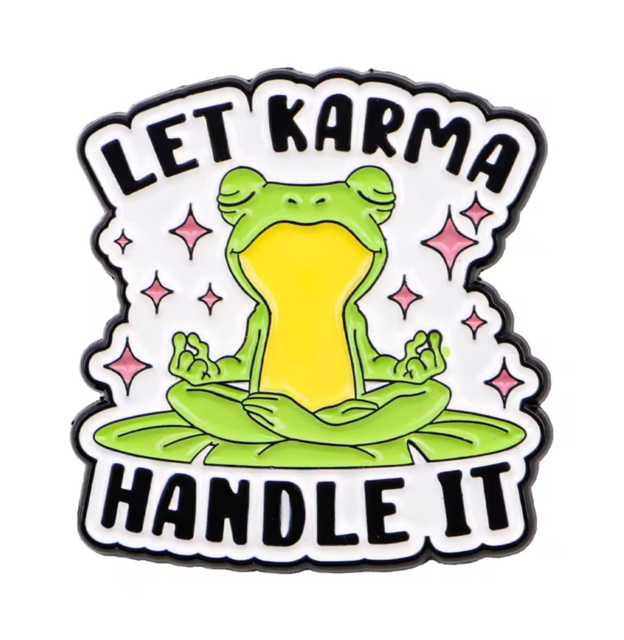 Karma Frog Enamel Pin