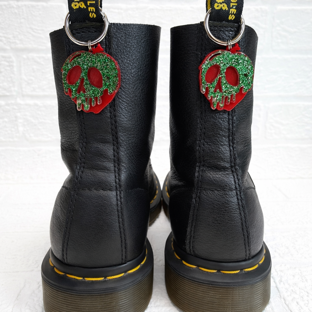 Glitter Skull Boot Charms