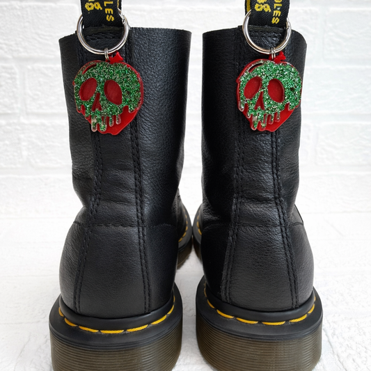 Glitter Skull Boot Charms