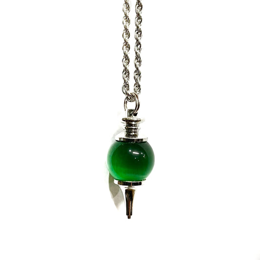 pendulum necklace with natural agate stone