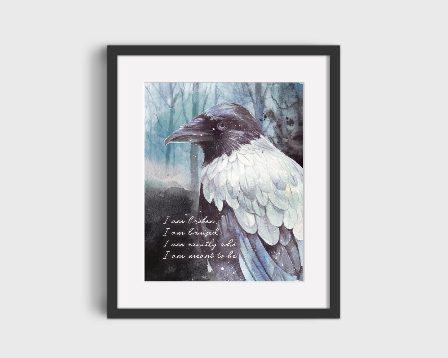 bird watercolor wall art decoration photo print