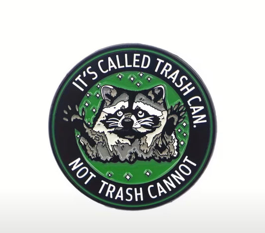 Trash Can Enamel Pin