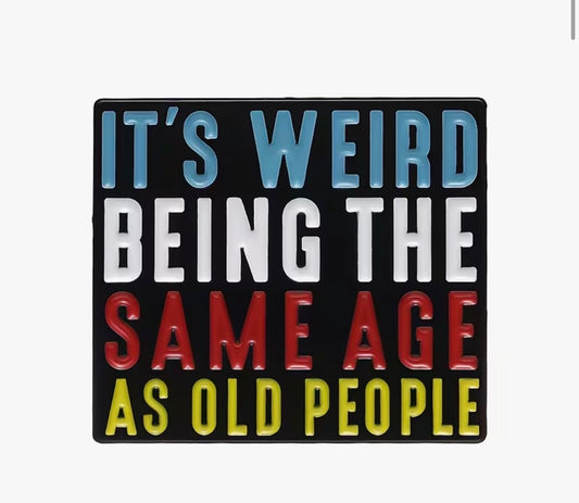 Old People Enamel Pin