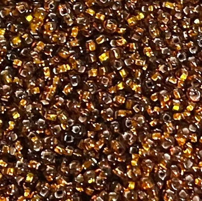 Lined Copper  10/0 Czech Glass Seed Bead #49