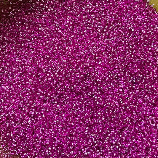 Lined Magenta  10/0 Czech Glass Seed Bead #53