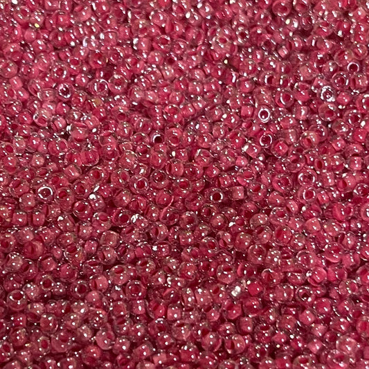 Lined Pink Lipstick  10/0 Czech Glass Seed Bead #55