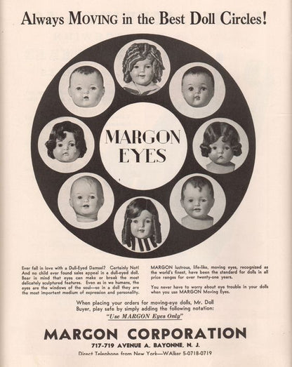 Vintage Margon Sleepy Craft Eyes # 15 Light Brown