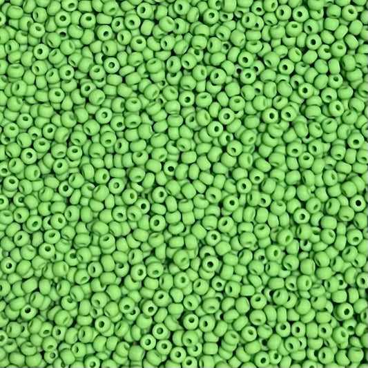 Matte Shamrock  Green  10/0 Czech Glass Seed Beads #7