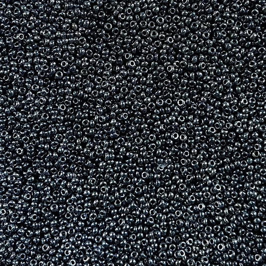Metallic Dark Denim Blue  10/0 Czech Glass Seed Beads #62